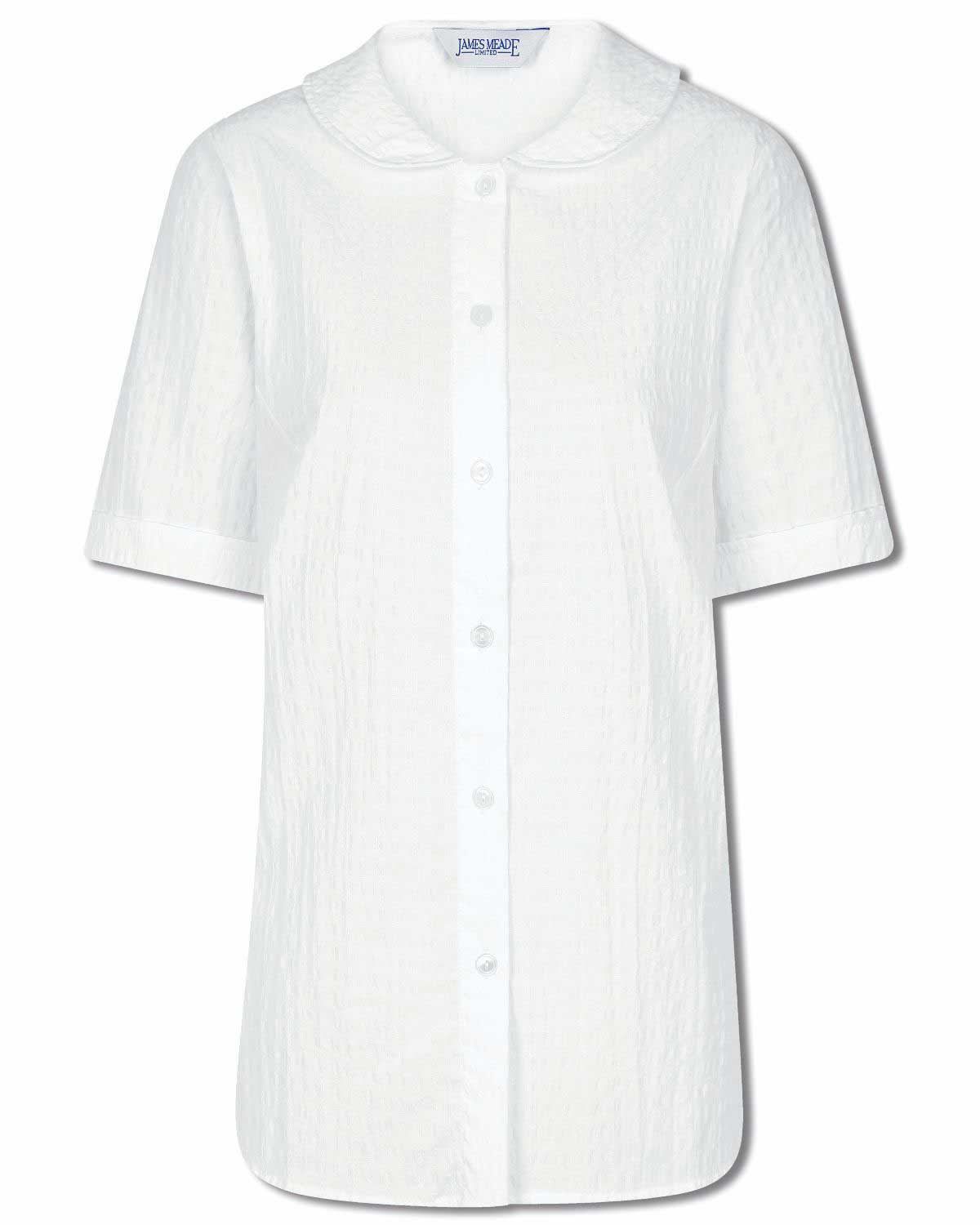 Ladies white blouse with peter store pan collar